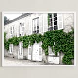 "Greenery Chic" - Art Print in white washed greenery by Michelle Jean - Framed