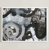 "Black and White Vapor Series 4" - Art Print in Black and White by Angela Simeone - Framed