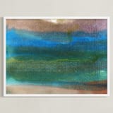 "watercolor abstract painting1" - Art Print in blue by Ramoncita - Framed
