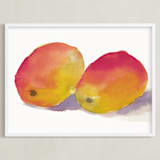 "Marvelous Mangos" - Art Print in Rose Red by Amelia Gluba - Framed