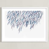 "Dreaming of Leaves" - Art Print in White by Priscilla Lee - Framed