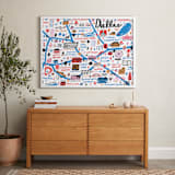 "I Love Dallas" - Art Print in Blue by Jordan Sondler - In a Room