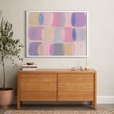 "Painted Geo Overlay" - Art Print in Ballet Pink by Amy Toneys - In a Room