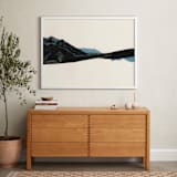 "Spliced Landscape 1" - Art Print in Blue Topaz by Melinda Laszczynski - In a Room