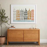 "On the Canal" - Art Print in brick by Griffinbell Paper Co. - In a Room