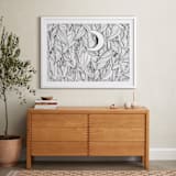 "Peek A Boo" - Art Print in Black & White by Helen H Wu - In a Room