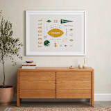 "American Football Vocab" - Art Print in Hunter by Dana Beckwith - In a Room