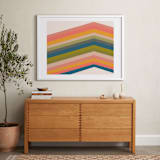 "Retro Stripes" - Art Print in Pool by Beth Vassalo - In a Room