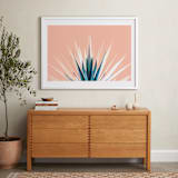"Pastel Cactus" - Art Print in White by Lisa Sundin - In a Room