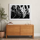 "Guitars, Monochrome" - Art Print in Black by Jason - In a Room