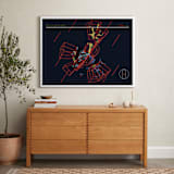 "Particle Accelerator Horizontal" - Art Print in Deep Space Blue by Tyler Tea - In a Room
