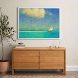 "And The Sea" - Art Print in Turquoise by Alex Isaacs Designs - In a Room