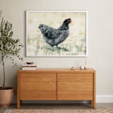 "Clementine Greyfeather" - Art Print in Fresh Peach by Rebecca Weller - In a Room