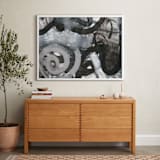 "Black and White Vapor Series 4" - Art Print in Black and White by Angela Simeone - In a Room