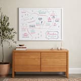 "Boston, Massachusetts Calligraphy Map" - Art Print in Navy by Megan Kelso - In a Room