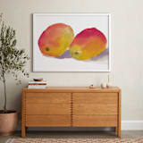 "Marvelous Mangos" - Art Print in Rose Red by Amelia Gluba - In a Room