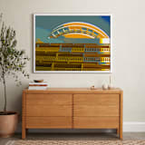 "Sunrise Restaurant" - Art Print in Golden Orange by Jeff Preuss - In a Room