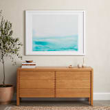 "Seafront" - Art Print in Sea Blue by Itsy Belle Studio - In a Room