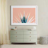 "Pastel Cactus" - Art Print in White by Lisa Sundin - In a Room