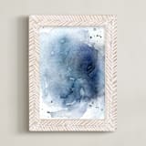"Capri Waves" - Art Print in Ocean Blue by Paper Raven Co. - Framed