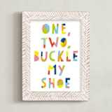 "Buckle My Shoe" - Art Print in Rainbow by Ariel Rutland - Framed