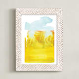 "Broken Series 2" - Art Print in Yellow by Chelsey Scott - Framed