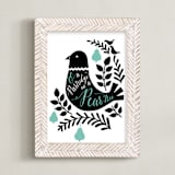 "Two Turtle Doves" - Art Print in Midnight by Surface Love - Framed