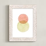 "Microscope View" - Art Print in Damask Yellow by Aspa Gika - Framed