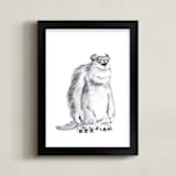 "Sulley" - Art Print in White by Mary Gaspar - Framed