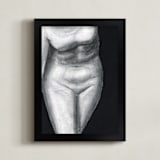 "Undefined" - Art Print in charcoal by Lindsay Megahed - Framed