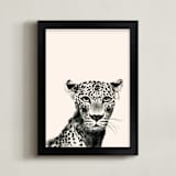 "Leopard" - Art Print in Sand by Teju Reval - Framed