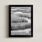 "Marshlands 1" - Art Print in Black & White by Elizabeth Pyle - Framed