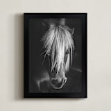 "Solitude Gaze" - Art Print in Shadow by Jamie Lollback - Framed
