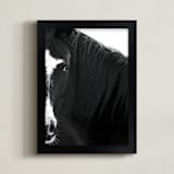 "Believe" - Art Print in Deep Black by Leslie Le Coq - Framed