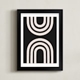 "Arcs II" - Art Print in Midnight Black by Iveta Angelova - Framed