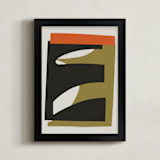 "Dual Perspectives 1" - Art Print in Subtle Earth by Stefania Copertini - Framed