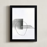 "Abstract drawing II" - Art Print in White by Kirsta Benedetti - Framed