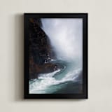 "Emerald Mist" - Art Print in Emerald Blue by KIMBERLY SMITH - Framed