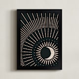 "This Side of the Equator II" - Art Print in Nighttime by ThirtyOne Illustrations - Framed