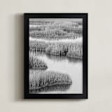"Marshlands 2" - Art Print in Black & White by Elizabeth Pyle - Framed
