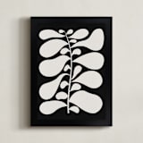 "Black Plant II" - Art Print in Chalkboard Black by Alisa Galitsyna - Framed