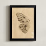"Vintage Mariposa I" - Art Print in Vintage Ivory by jinseikou - Framed