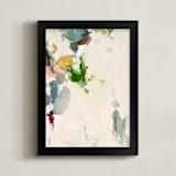 "Flower Market I" - Art Print in Leaf Green by Wendy Keller - Framed