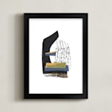 "Stacked Up" - Art Print in Ebony Moss by Pippin Schupbach - Framed