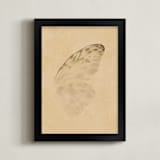 "Vintage Mariposa II" - Art Print in Vintage Ivory by jinseikou - Framed