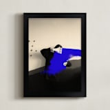 "El Abrazo" - Art Print in Royal by jinseikou - Framed