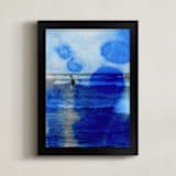 "deep blue I" - Art Print in Cobalt by Sumak Studio - Framed