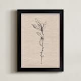 "Dancing Branches" - Art Print in Brown Paper by Andrea Rose - Framed