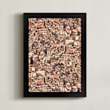 "Little Town" - Art Print in Mild Contrast by David Michuki - Framed