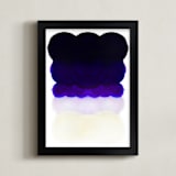 "Night Cap" - Art Print in Night Blue by HAPI ART - Framed